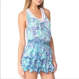 Poupette St. Barth Beline Dress in Aqua Cover Size Large